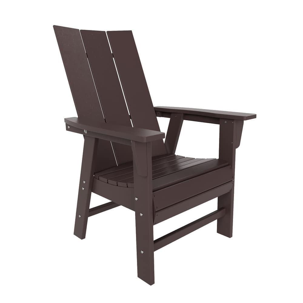 Shoreside Hdpe All Weather Outdoor Patio Adirondack Dining Chair (1PC)