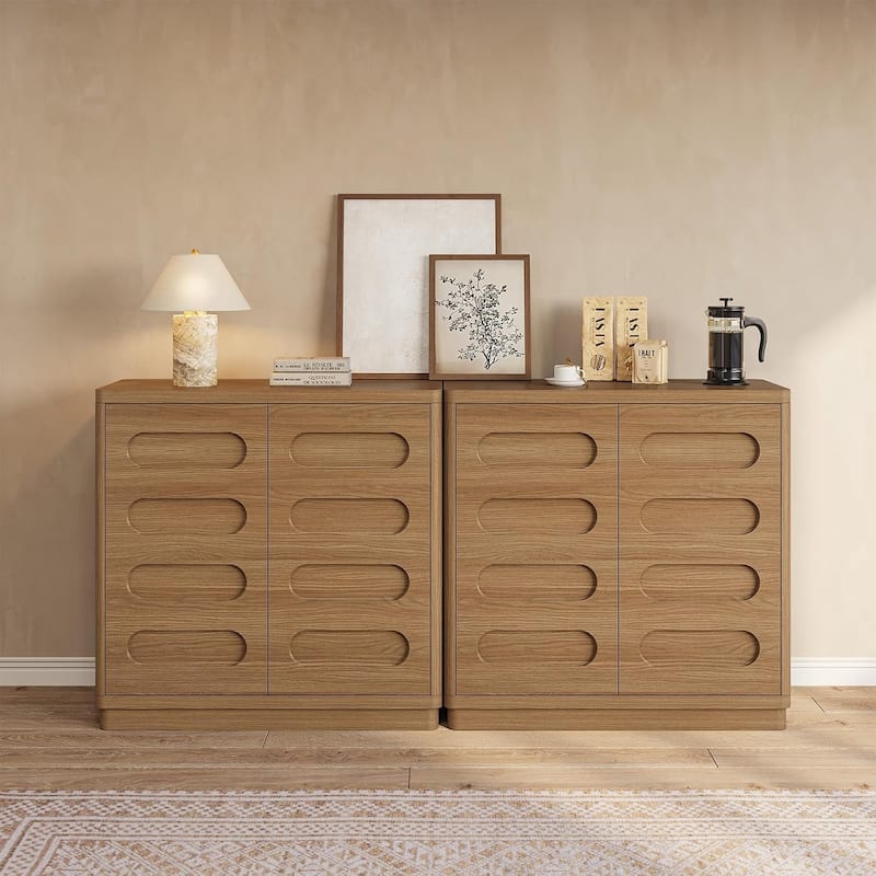 Buffet Sideboard Cabinet with Storage 2 Doors Adjustable Shelves
