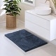 preview thumbnail 80 of 197, Hearth & Harbor Non-Slip Super Plush Chenille Bathroom Rugs Navy Blue - Small
