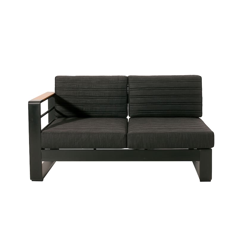 Sornsa Outdoor Aluminum Frame 4 Seater Sectional Sofa Set by Christopher Knight Home