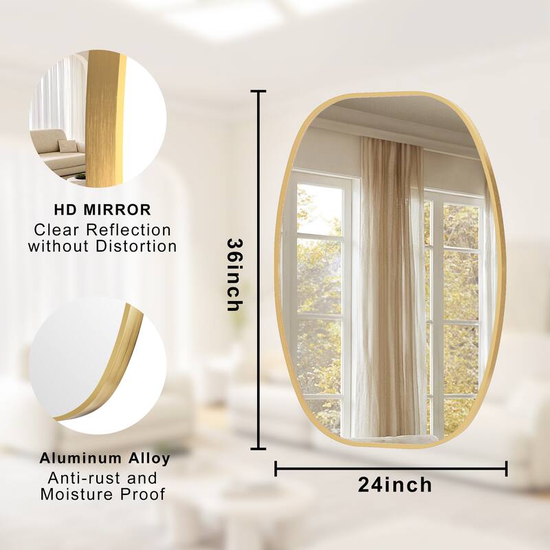 Oval Wall Mirror Bathroom Mirror for Over Sink