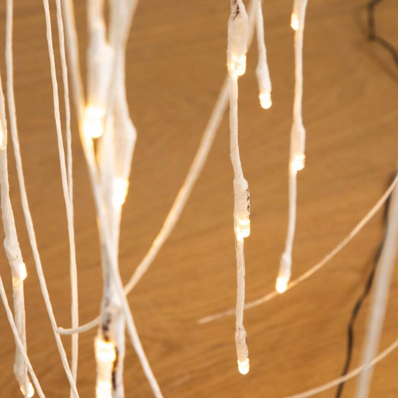 Pre-Lit Weeping Willow Artificial Christmas Tree - 4' - Warm White LED Lights