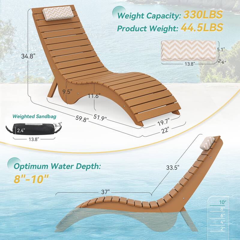 HDPS Water-Resistance Pool Lounge Chair