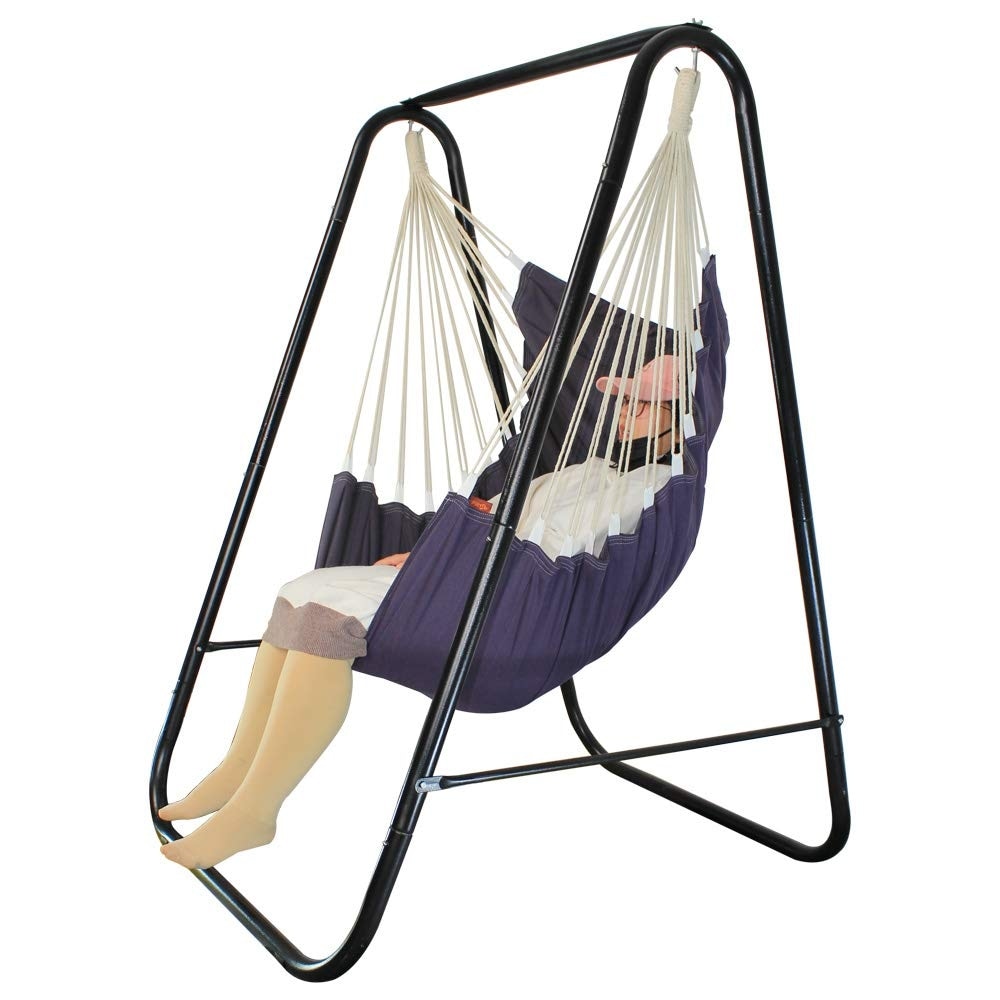 Hammock Chair Stand Include Large Hanging Indoor Swing MAX Load