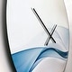 preview thumbnail 3 of 9, Designart '3D Wave of Water Splash' Oversized Modern Wall CLock