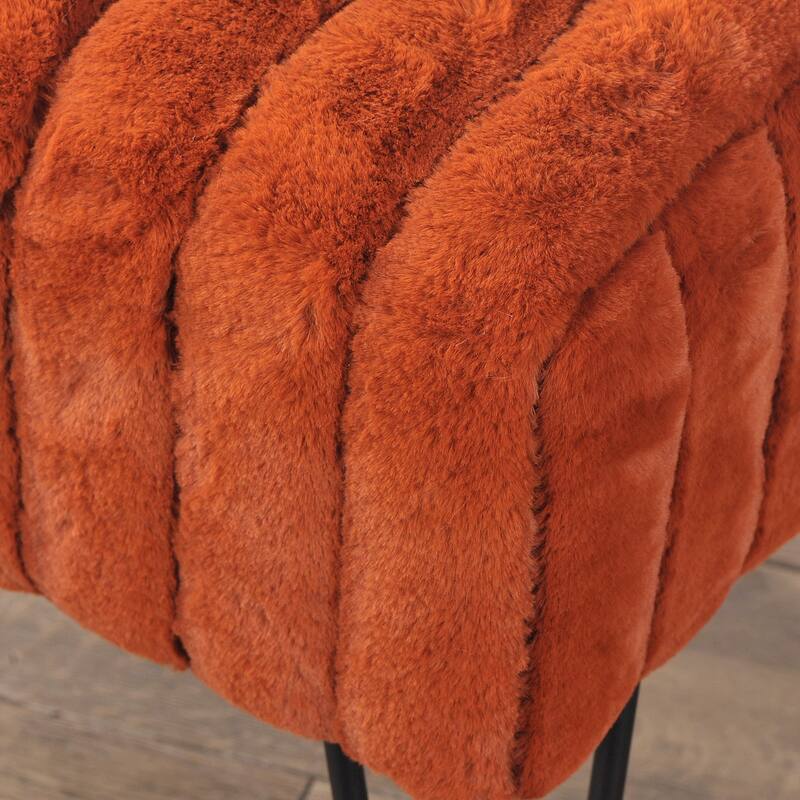 Serenta SuperMink Fauxfur Ottoman Bench