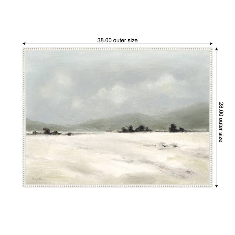 Kate and Laurel Sylvie Beaded December Mist Framed Canvas by Mackenzie Nelson