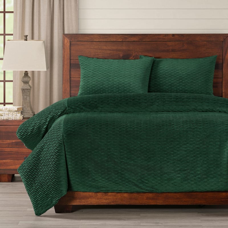Smithsonian Fluctuate Duvet Set - Fluctuate Emerald - Full - 3 Piece