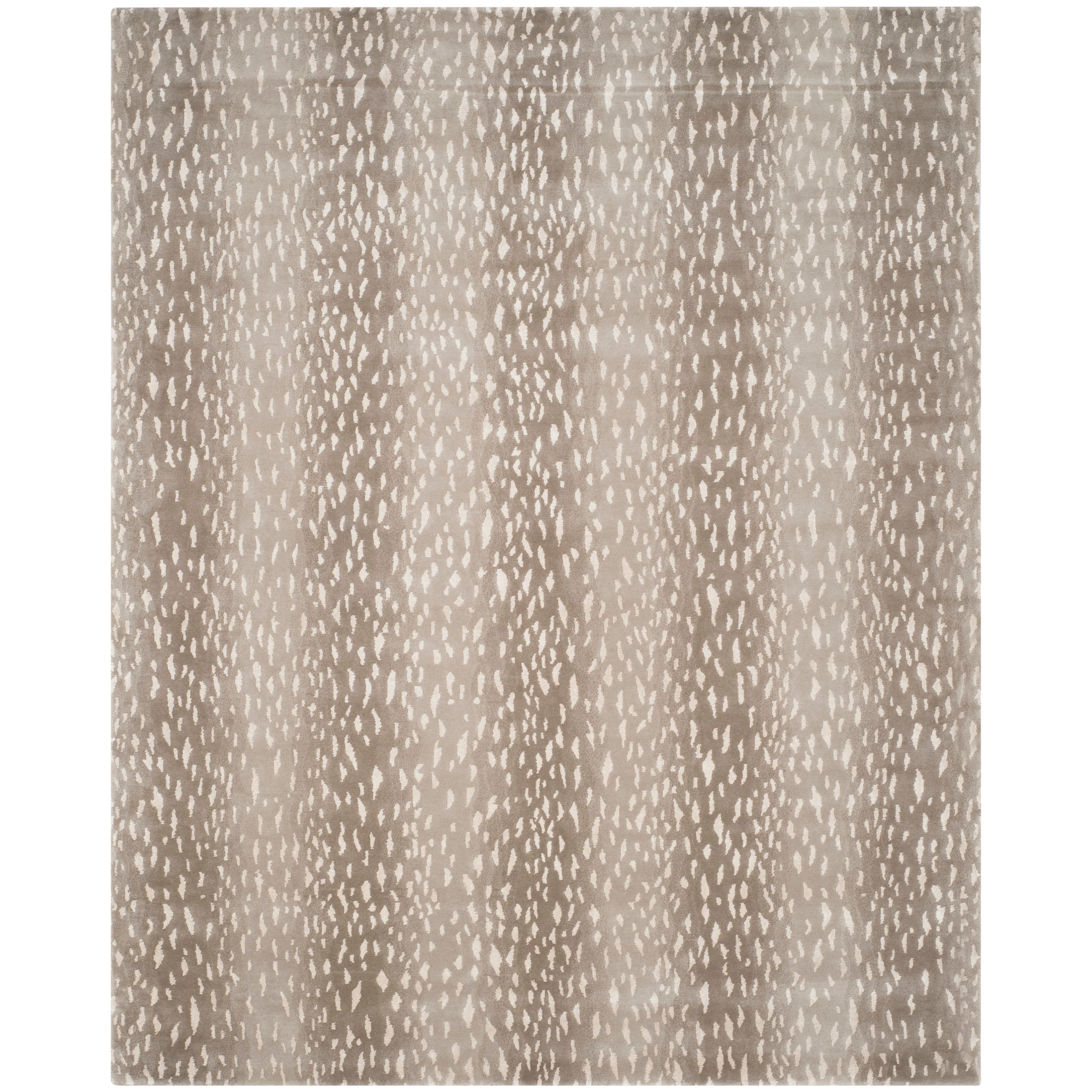 Safavieh Tibetan Collection TIB609A Hand-Knotted Modern Wool Area Rug Ivory 5' x 8' Grey 
