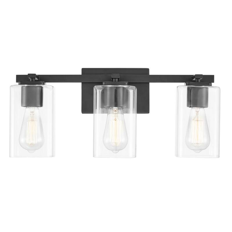 KAWOTI 20.75in. 3-light Bathroom Vanity Light with Square Glass