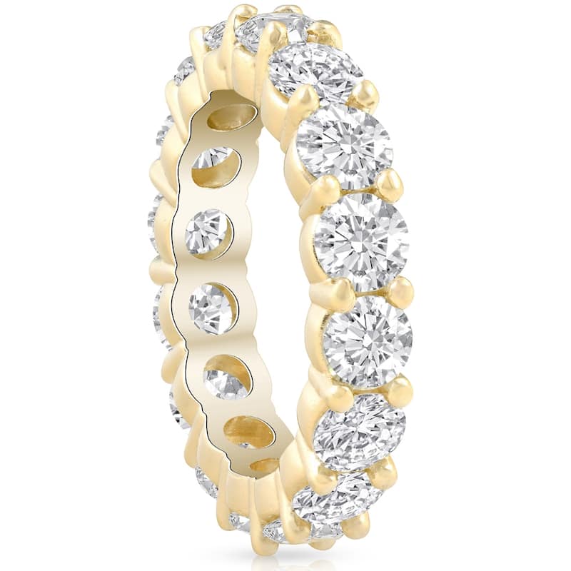 4 Carat Diamond Eternity Ring Yellow Gold