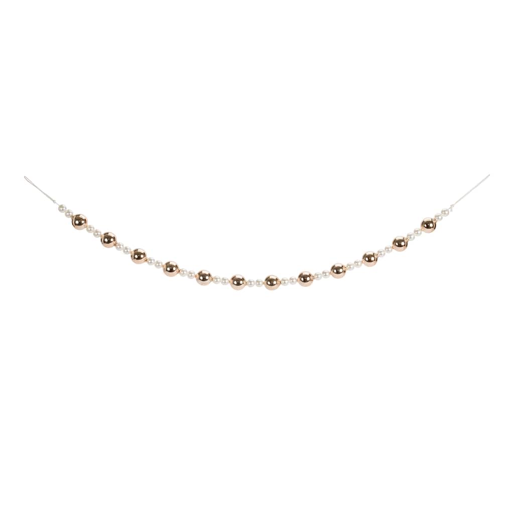 Pearl and Glass Ball Garland 32"