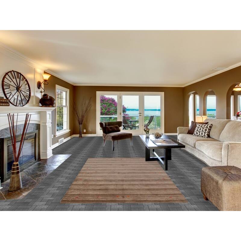 Hand Knotted Oriental 100% Wool Carpet Tribal Tribal Brown Gabbeh Area Rug - 8' 2'' X 5' 0''