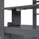 preview thumbnail 12 of 14, Dark Gray Full Size Solid Wood MDF Gaming Loft Bed with Desk and Charging Station