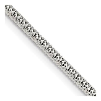 Curata 925 Sterling Silver 2.5mm Round Snake Chain Necklace