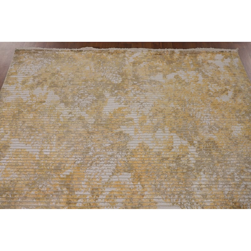 All-Over Abstract Oriental Area Rug Hand-Knotted Wool Carpet - 5'7" x 7'8"