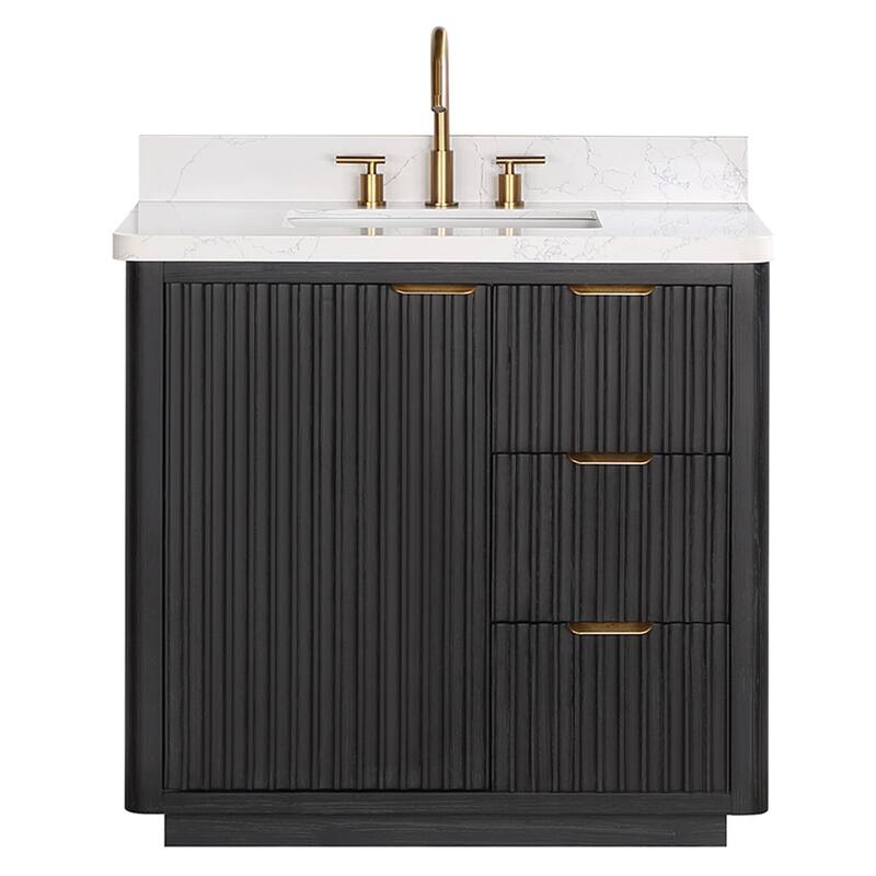 Cadiz Bath Vanity with Composite Stone Top without Mirror