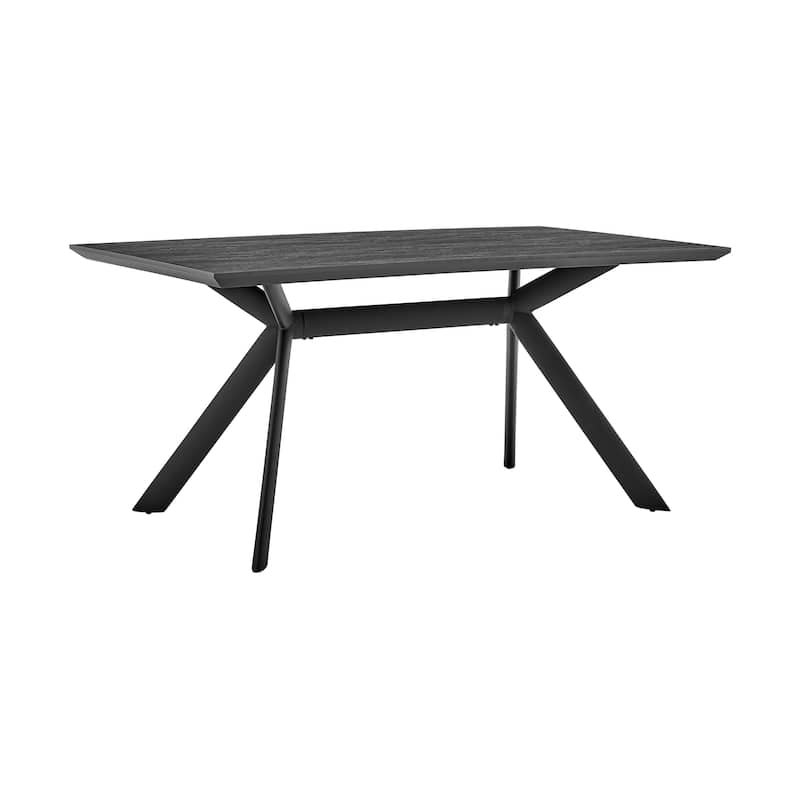 Margot 63" Light or Dark Gray Dining Table with Trestle Base