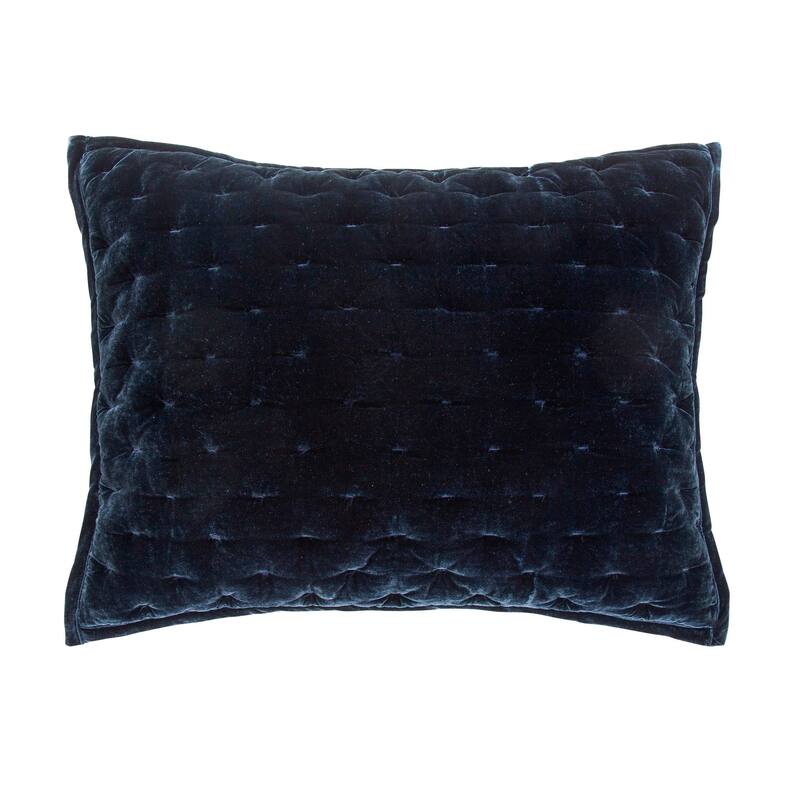 HiEnd Accents Stella Faux Silk Velvet Romantic Western Quilted Pillow Sham, 1PC
