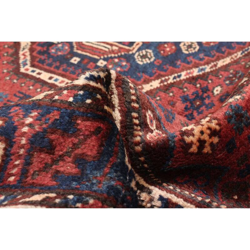 ECARPETGALLERY Hand-knotted Melis Vintage Red Wool Rug - 4'9 x 6'0