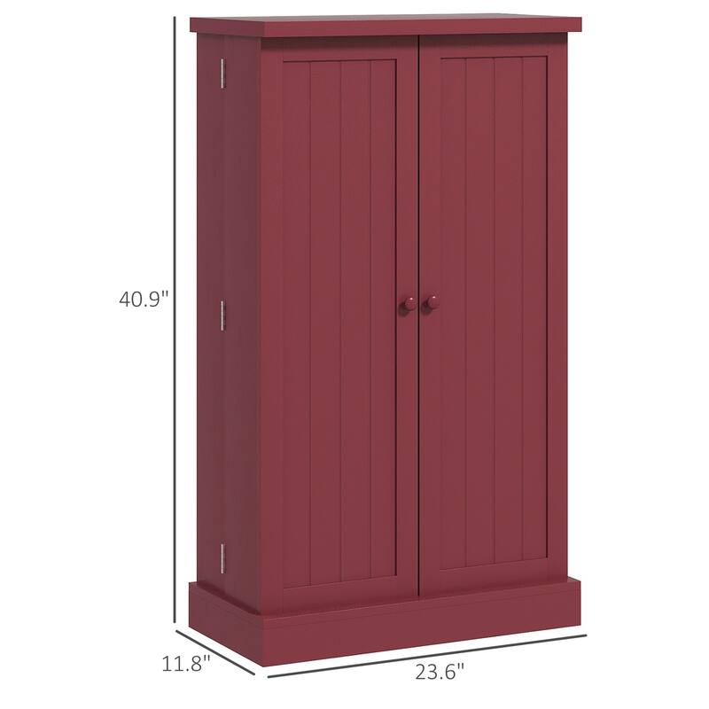 Freestanding Kitchen Cabinet with 12 Door Shelves