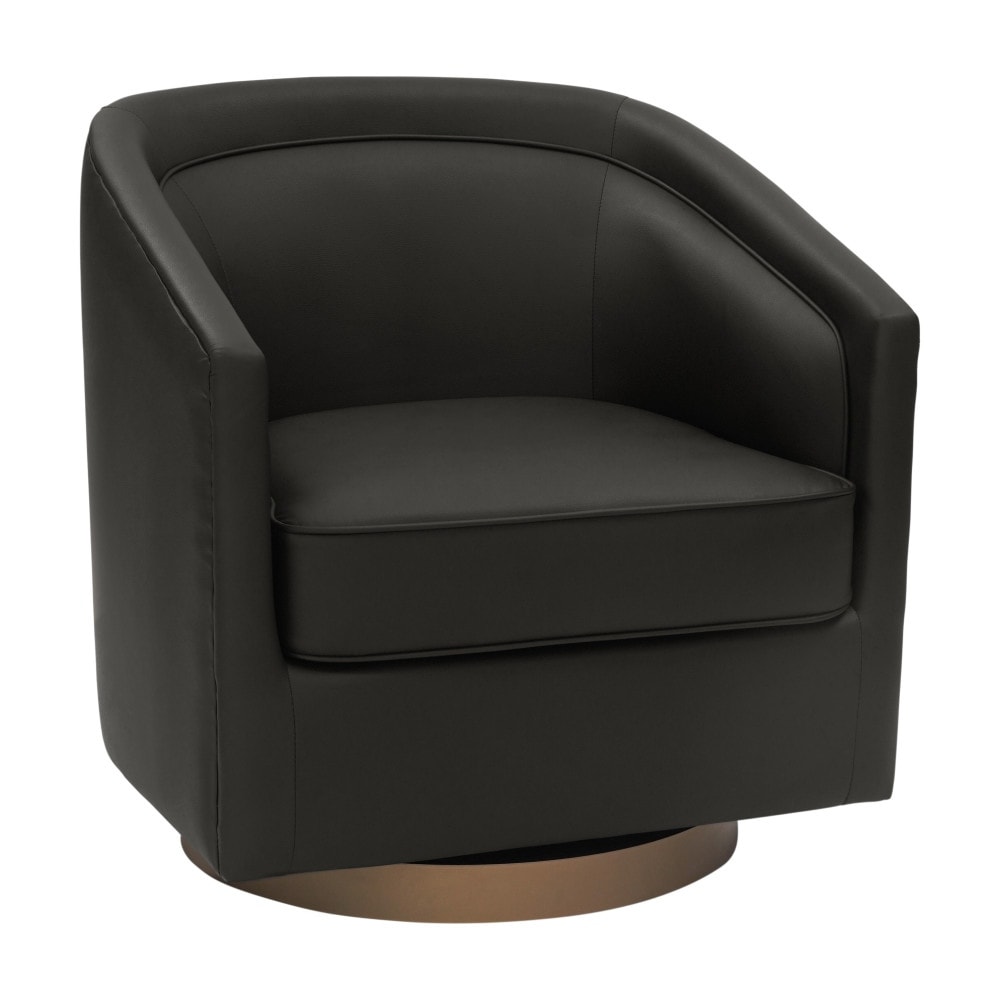 Club Style Swivel Commercial Barrel Accent Armchair - 27.25"D x 28.5"W x 30.75"H