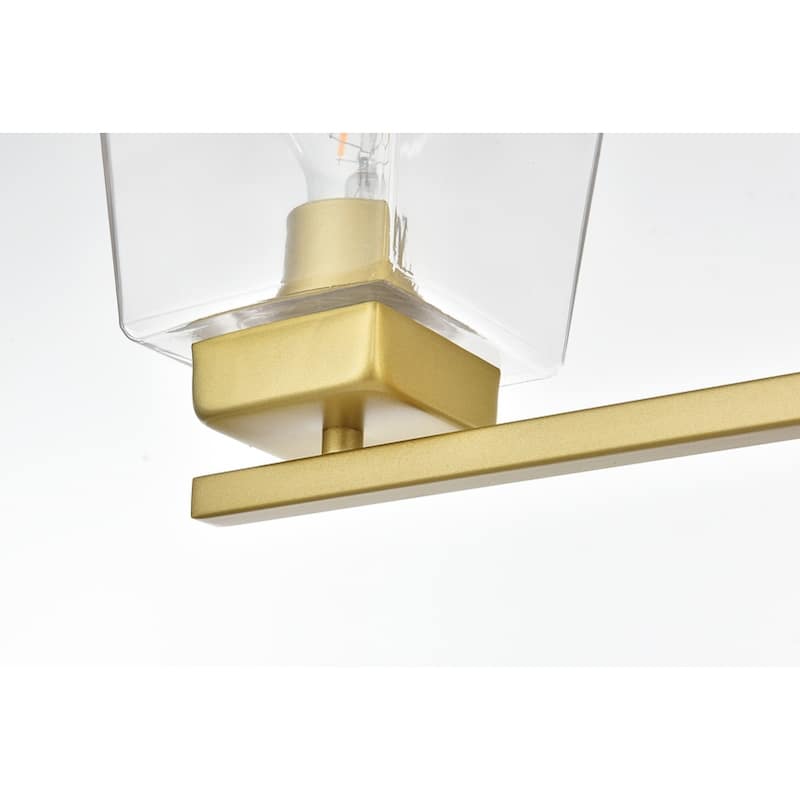 Merlin 1 Light Black and Clear Bath Sconce