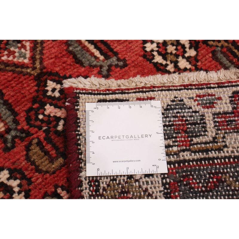 ECARPETGALLERY Hand-knotted Andelz Red Wool Rug - 3'1 x 9'6