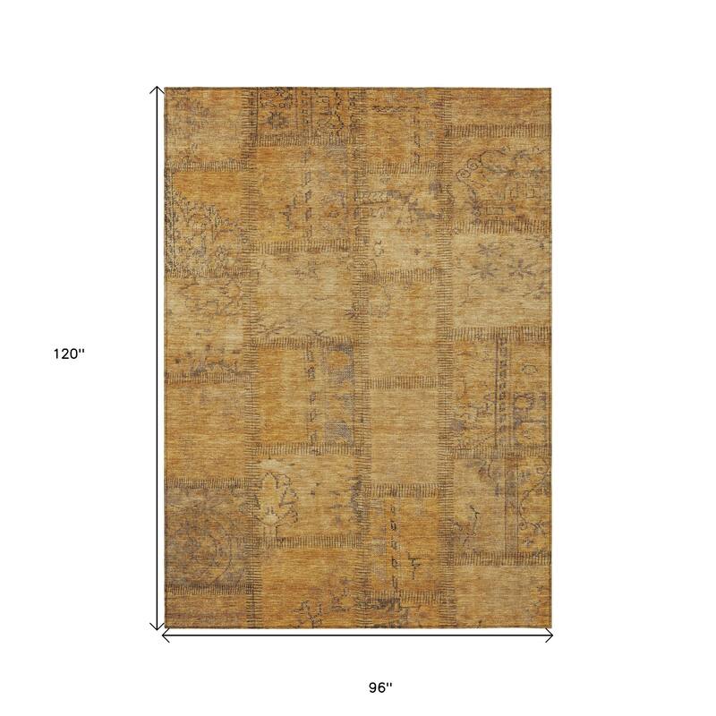 HomeRoots Patchwork Transitional Rectangle Outdoor Rug