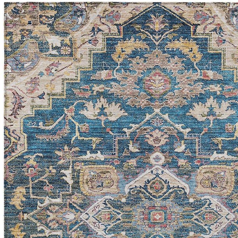 HomeRoots Oriental Traditional Rectangle Outdoor Rug