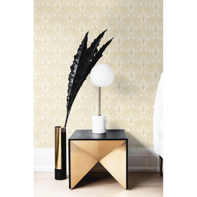 NextWall Peacock Leaves Peel and Stick Wallpaper