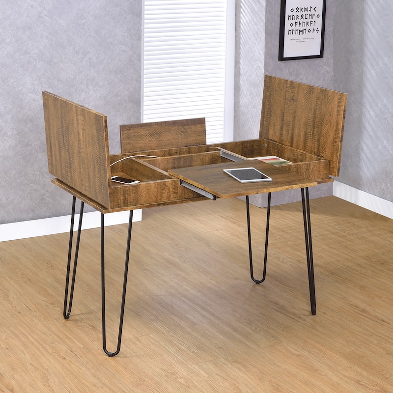 Industrial Design Home Office Desk with Flip Top Storage