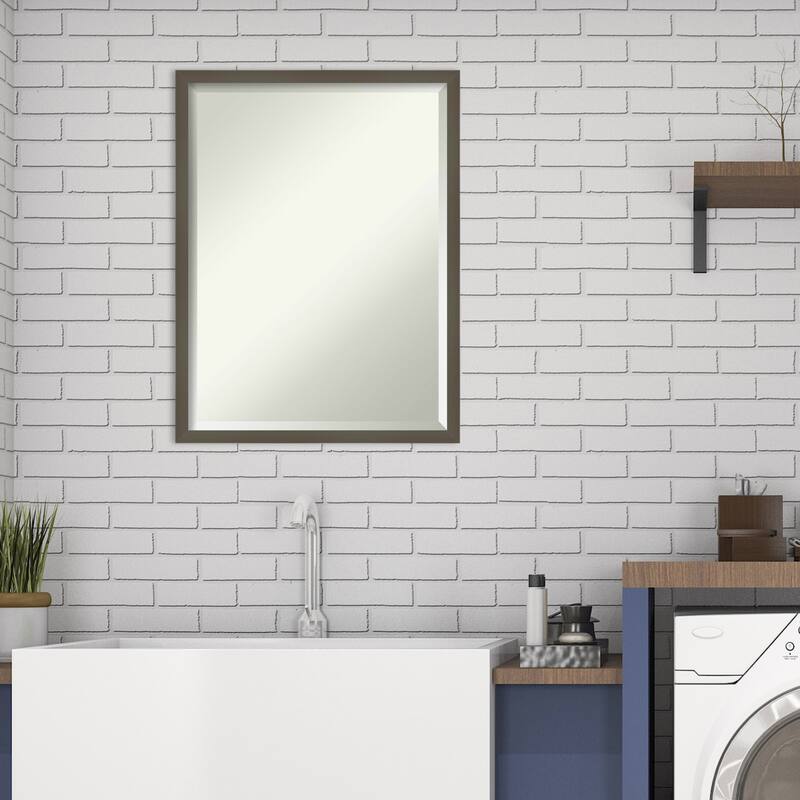 Beveled Wood Wall Mirror - Svelte Frame