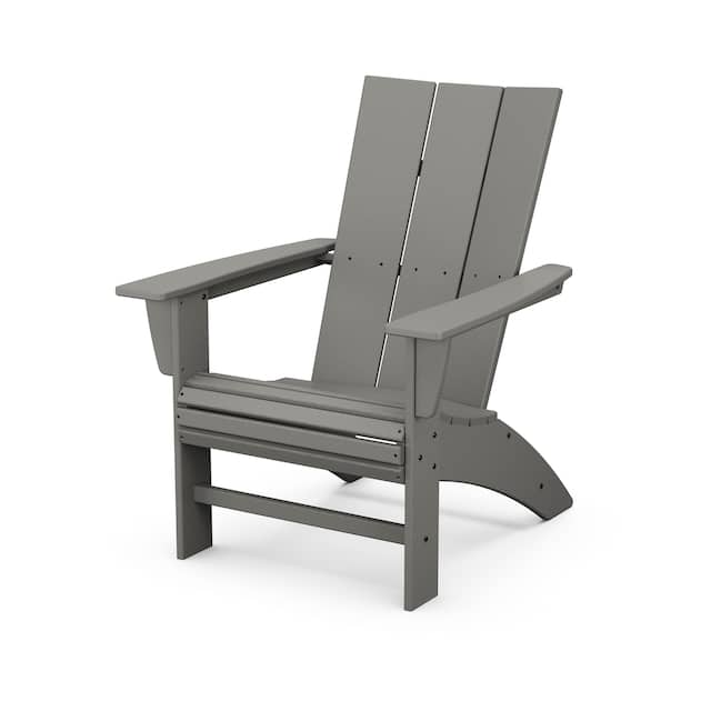 POLYWOOD Modern Curveback Adirondack Chair - Slate Grey