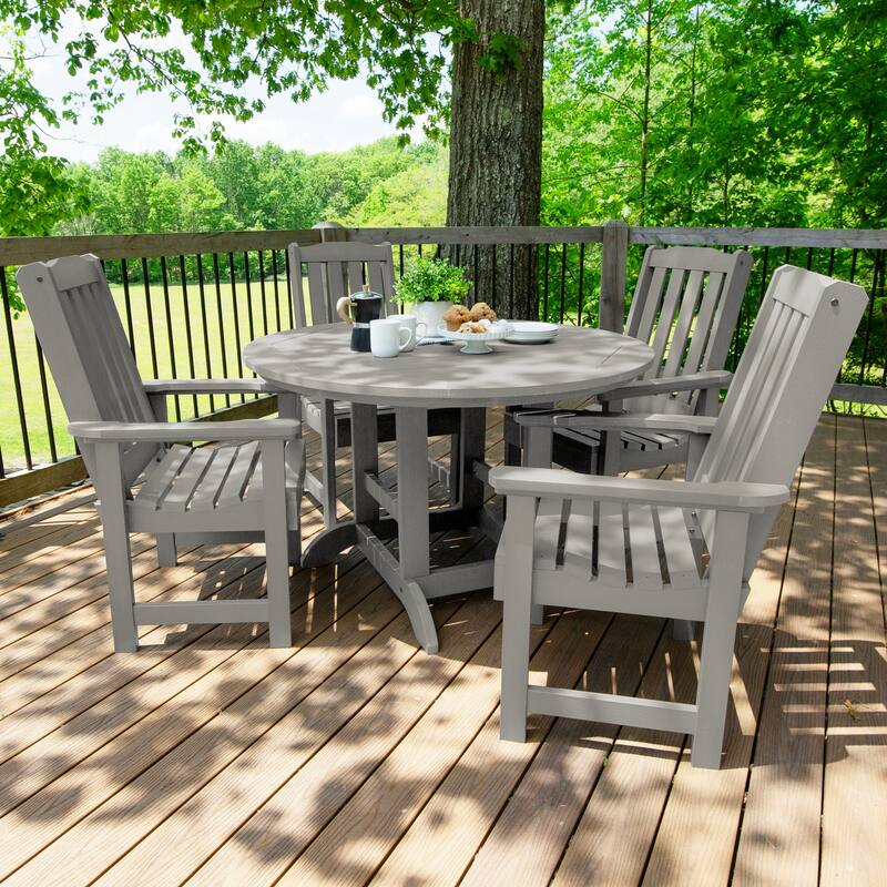 Lehigh 5-piece Outdoor Dining Set - 48" Round Table, Dining-height