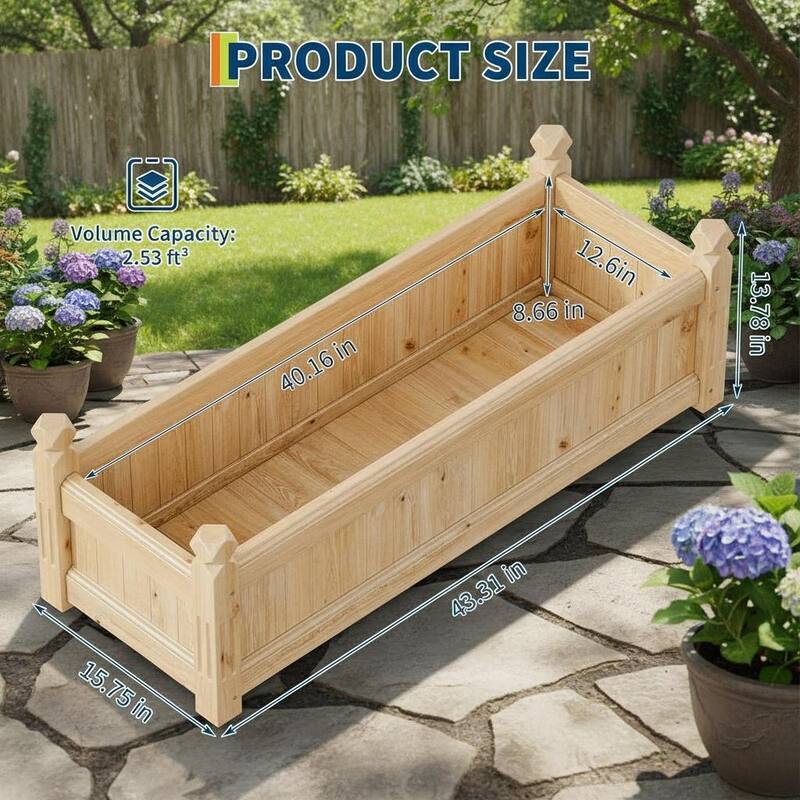 Elevated Wooden Raised Garden Bed