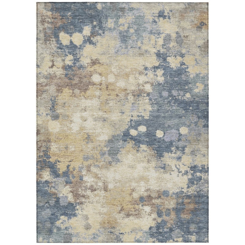 HomeRoots Abstract Transitional Rectangle Outdoor Rug