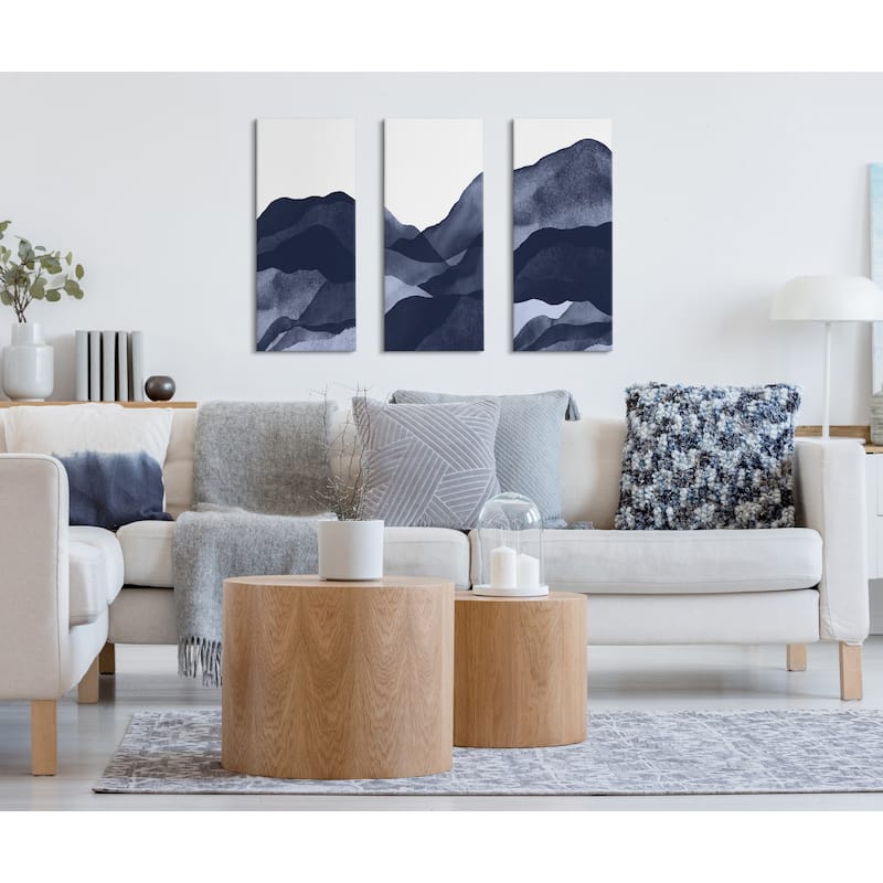 Kate and Laurel Mountain Range Canvas Wall Art Set by Amy Lighthall