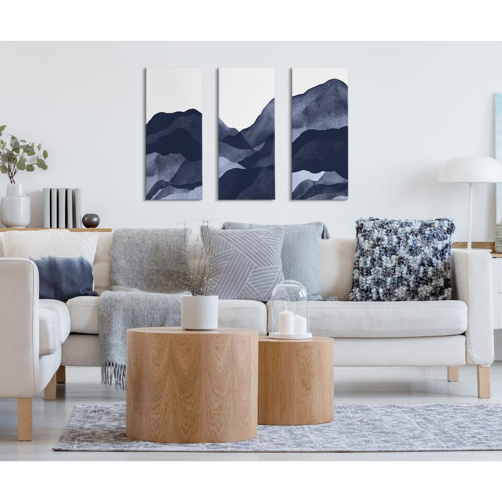 Kate and Laurel Mountain Range Canvas Wall Art Set by Amy Lighthall