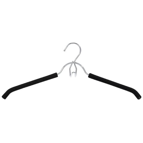 Closet Spice Chrome Shirt/Blouse Hanger with Non-Slip Foam Pad and Multi-Purpose Hook - Set of 6