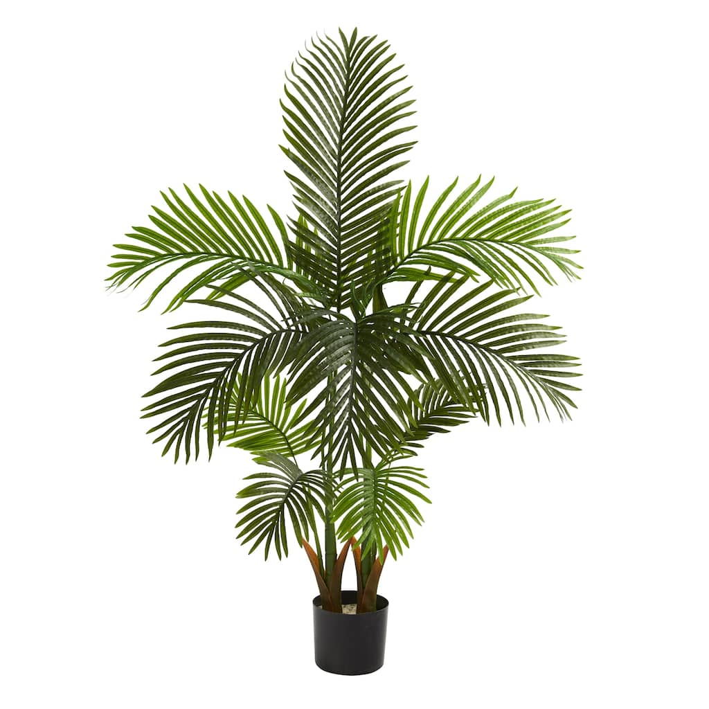 Artificial Palm Tree Indoor 54 Inch - Realistic Green Tropical Tree for Home Office Decor - 51-60 Inches