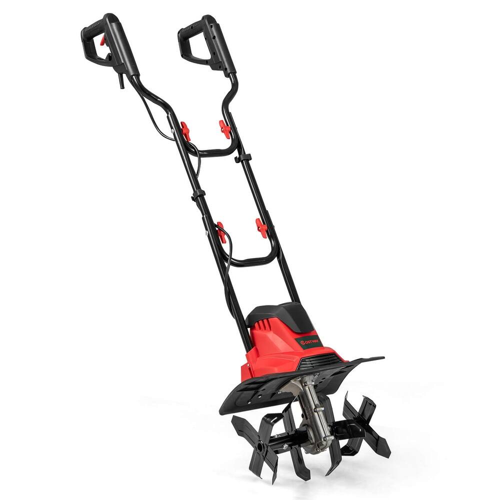 Costway Corded Electric Tiller Cultivator, 10 Amp Powerful Foldable - See Details