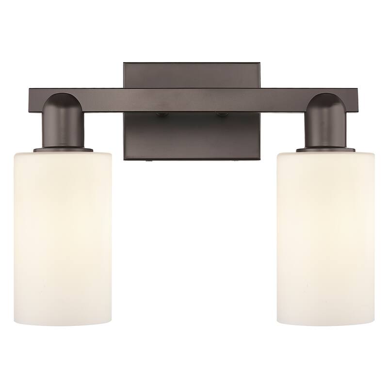 Innovations Lighting Endless Possibilities Arcadia - Clymer - 2 Light 15" Bath Vanity Light - Oil Rubbed Bronze/Matte White
