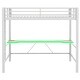 preview thumbnail 29 of 29, Full Size Gaming Metal Loft Bed Frame with LED Light and Desk, 77.2"L x57.3"W x 72"H