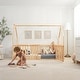 preview thumbnail 10 of 19, Kids House Gated Floor Bed Twin Size for 5+ by Comfy Cubs