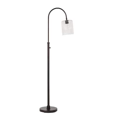 Danae 62.5" Height Floor Lamp, Black - 11 x 20.5 x 62.5"