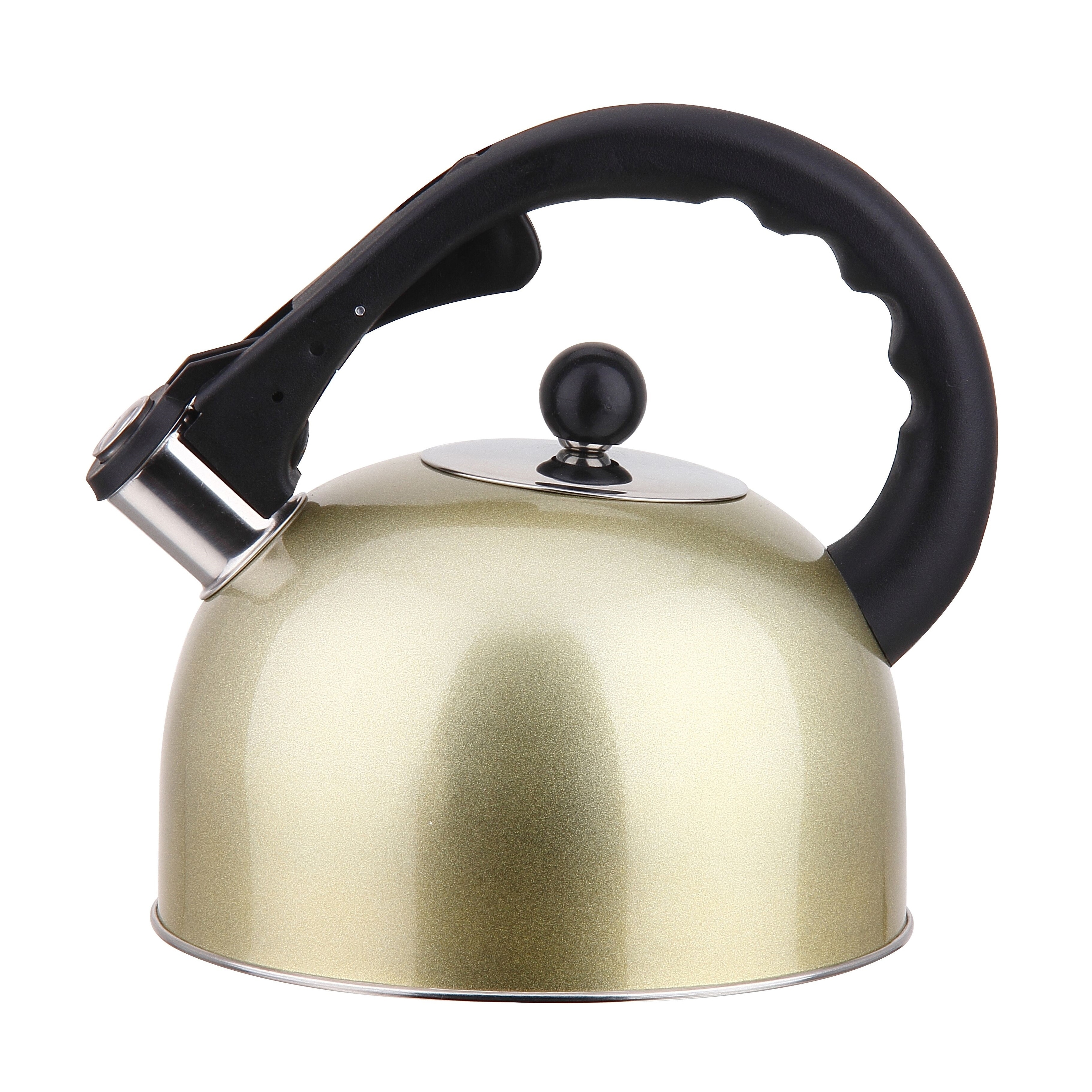 Stovetop Whistling Tea Kettle 3 Liter (3-Quart) Classic Teapot Induction Compatible (Purple)