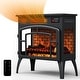 preview thumbnail 5 of 8, Freestanding Electric Fireplace Heater with Realistic 3D Flame - N/A