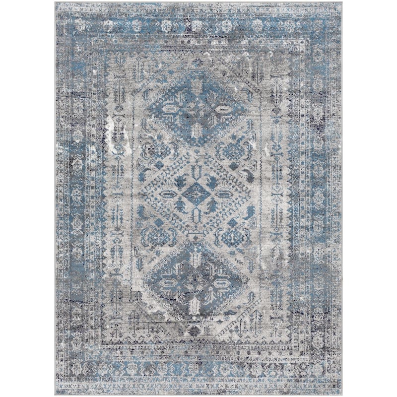 Livabliss Monte Carlo Updated Traditional Medallion Area Rug