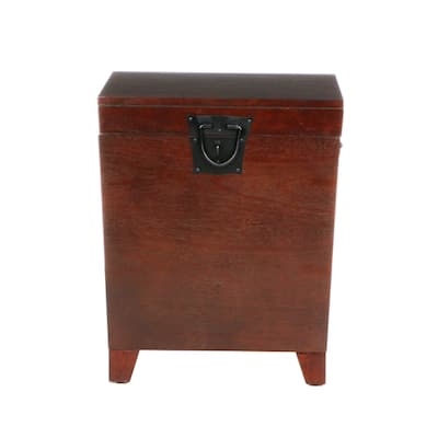 24" Solid Wood and Manufactured Wood Square End Table for Living Room - 21" x 20.75" x 24"